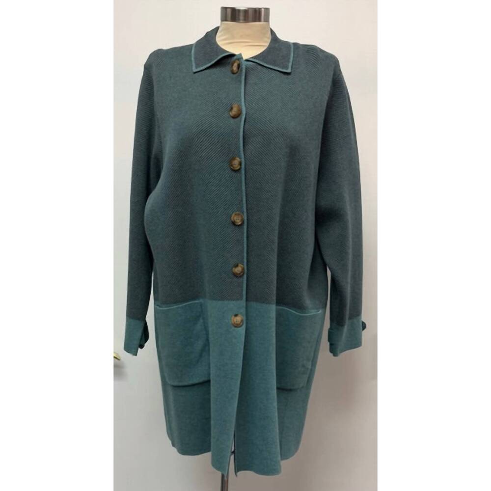 NEW MARBLE women's long cardigan in light blue
